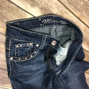 Miss Chic, gems 💎 on pockets, new fashion, blue